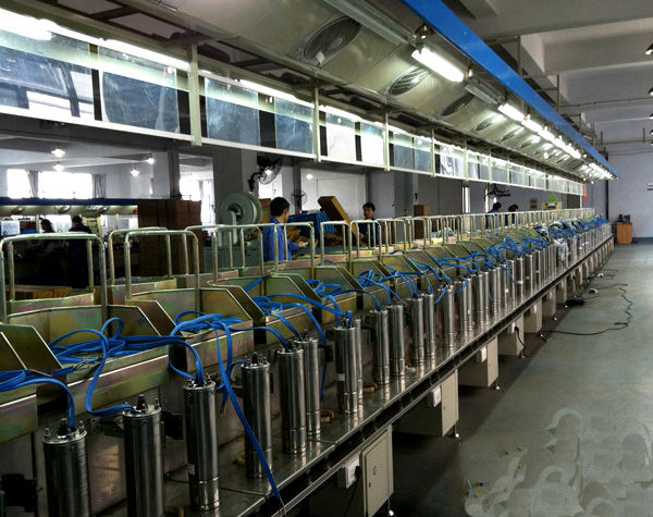 水泵深水泵生產流水線案例